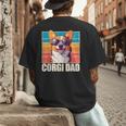 Welsh Corgi Pembroke Dog Corgi Dad -Adults Small Classic Fit Short Sleeve Cotton Polyester Blend Men's Back Print T-Shirt
