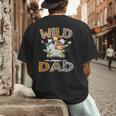 Wild Dad 1St Birthday Safari Jungle Animal Truck Men's Back Print T-Shirt