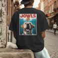Yellow Lab Jowls Top Labrador Retriever Dog Mom Dad Men's Back Print T-Shirt
