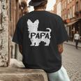 Yorkshire Terrier Papa Dog Puppy Doggie Pet Lover Yorkie Dad Men's Back Print T-Shirt
