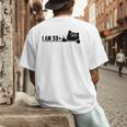 I Am 59 Plus 1 Middle Finger For A 60th Birthday Cat Mom Dad Men's Back Print T-Shirt I Am 59 Plus 1 Middle Finger For A 60th Birthday Cat Mom Dad Men's Back Print T-Shirt