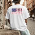 American Flag Fishing-Shirt Men Kids Bass Fish Dad Patriotic Men's Back Print T-Shirt
