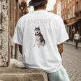 Anatomy Of A Siberian Husky Cute Dog Husky Mom Dad Men's Back Print T-Shirt Anatomy Of A Siberian Husky Cute Dog Husky Mom Dad Men's Back Print T-Shirt