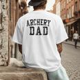 Archery Dad Birthday Classic Bold Font Archery Daddy Men's Back Print T-Shirt