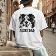 Aussie Dad Australian Shepherd Dog Dad For Men Men's Back Print T-Shirt