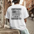 Awesome Like My Daughter Mom Dad American Flag Men's Back Print T-Shirt
