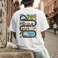 On Back Tired Dads Club Car Race Track On Dad Daddy Men's Back Print T-Shirt On Back Tired Dads Club Car Race Track On Dad Daddy Men's Back Print T-Shirt