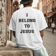 I Belong To Jesus Christian Gym Apparel Christian Dad Men's Back Print T-Shirt