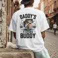 Boy Daddy Fishing Buddy Matching Fishing Bass Fishing Men's Back Print T-Shirt