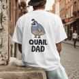 California Quail Bird Dad Quail Dad Men's Back Print T-Shirt