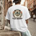Cat Daddy Cool Ragdoll Cat Father's Day Retro Cat Dad Men's Back Print T-Shirt