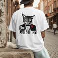 The Cat Father Cool Cat Dad Cat Lovers Men's Back Print T-Shirt