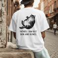 Cat Father I Am But Skin And Bones Cat Dad Meme Humor Men's Back Print T-Shirt