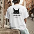 Cat Judging You Silently Cat Mom Dad Premium Tri-Blend Men's Back Print T-Shirt