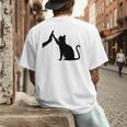 Cat Lover Cat Mom Cat Dad Men Women & Kids Cute Cat Men's Back Print T-Shirt