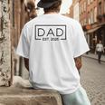 Dad 2025 Father 2025 Dad Since 2025 Dad Est 2025 Men's Back Print T-Shirt