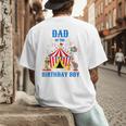Dad Of The Birthday Boy Circus Ringmaster Party Birthday Men's Back Print T-Shirt