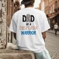 Dad Of A Hip Dysplasia Warrior Beige Blue Hip Dysplasia Men's Back Print T-Shirt