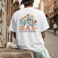 Dad Of The Little Wildflower Birthday Party Baby Shower Men's Back Print T-Shirt