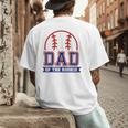 Dad Of Rookie 1st Birthday Baseball Theme Matching Party Men's Back Print T-Shirt Dad Of Rookie 1st Birthday Baseball Theme Matching Party Men's Back Print T-Shirt