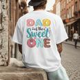 Dad Of The Sweet One 1st Birthday Girl Donut Party Men's Back Print T-Shirt