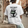Dad Threenager Dad Daddy Of A Threenager Men's Back Print T-Shirt