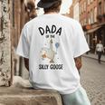 Dada Of The Silly Goose First Birthday Family Matching Men's Back Print T-Shirt Dada Of The Silly Goose First Birthday Family Matching Men's Back Print T-Shirt