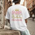 Daddy Of The Birthday For Girl 1st Birthday Princess Girl Men's Back Print T-Shirt Daddy Of The Birthday For Girl 1st Birthday Princess Girl Men's Back Print T-Shirt