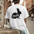Daddy Bunny Rabbit Father Dad Easter Men's Back Print T-Shirt