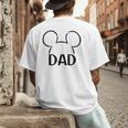 Disney Mickey And Friends Dad Mickey Ears Outline Logo Men's Back Print T-Shirt