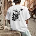 Dog Guitarist Guitar Pembroke Welsh Corgi Dad Mom Men's Back Print T-Shirt