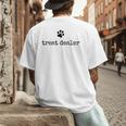 Dog Treat Dealer Vintage Pet Print Dog Dad Mom Men's Back Print T-Shirt