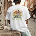 Easily Distracted Duck Hunting Dad Hunter Son Daughter Men's Back Print T-Shirt
