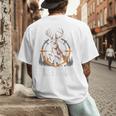 Fast Food Deer Hunting Hunter Dad Tail Buck Men's Back Print T-Shirt