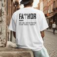 Fathor Like Dad Just Way Mightier Father's Day FA-Thor Men's Back Print T-Shirt