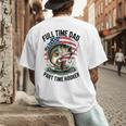 Fishing 4th July Full Time Dad Part Time Hooker On-Back Men's Back Print T-Shirt