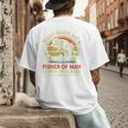 Jesus Made Fisher Man Christian Fishing Bass Fish Dad Men's Back Print T-Shirt