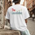 Lawn Mowing Lawnfather Dad Lawn Mower Gardening Men's Back Print T-Shirt