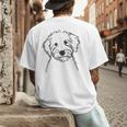 Line Art Dad Mom Dog Sheepadoodle Men's Back Print T-Shirt