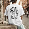 Long Hair Dachshund Lover Doxie Mom Dad Cute Wiener Dog Small Men's Back Print T-Shirt