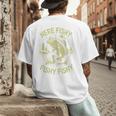 Men Here-Fishy Bass Fish Dad Fishing From Daughter Son Men's Back Print T-Shirt