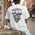 Meowdy Cat Cowboy Western Graphic Cat Lady Cat Dad Men's Back Print T-Shirt Meowdy Cat Cowboy Western Graphic Cat Lady Cat Dad Men's Back Print T-Shirt