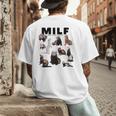 MILF Man I Love Ferrets Ferret Mom Dad Ferret Owner Men's Back Print T-Shirt