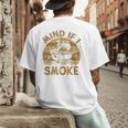 Mind If I Smoke BBQ Barbeque Grilling Chef Dad Men's Back Print T-Shirt