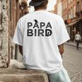 Papa Bird Father Day Dad Birds Quote Saying Men's Back Print T-Shirt
