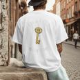 Pun Tshirt I'm A Little Door Key Bad Pun Dad Jokes Men's Back Print T-Shirt