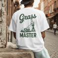Push Lawn Mower Legend Grass Master Dad Mowing Men's Back Print T-Shirt