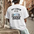 Race Car Racing Family Dada Pit Crew Birthday Party Men's Back Print T-Shirt Race Car Racing Family Dada Pit Crew Birthday Party Men's Back Print T-Shirt