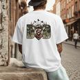 Retro Camo Dad Hunting Camouflage Deer Matching Men's Back Print T-Shirt