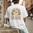 I Only Smoke The Good Stuff BBQ Barbeque Chef Dad Men's Back Print T-Shirt